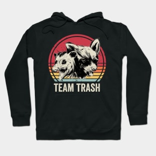 Team Trash Funny Raccoon Opossum Hoodie